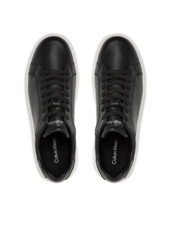 Calvin Klein Sneakersy Low Top Lace Up Lth HM0HM01016 Czarny