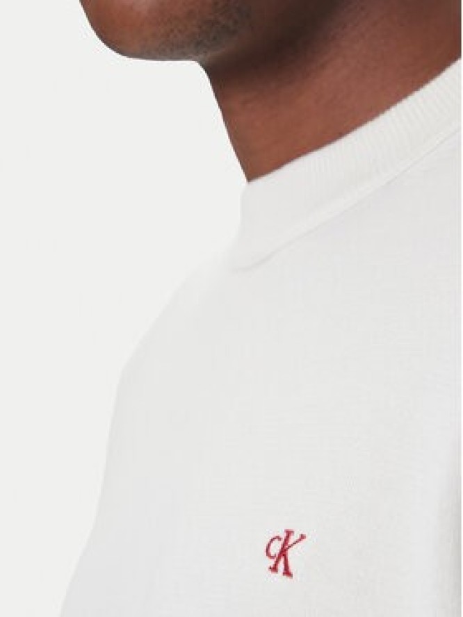 Calvin Klein Jeans Sweter LV04RC309G Écru Regular Fit