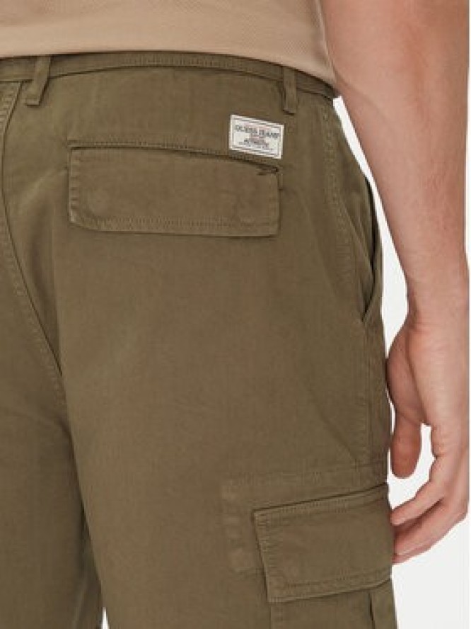 Guess Jeans Szorty materiałowe M5GD45 WGCV1 Khaki Regular Fit
