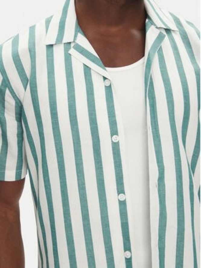 Lindbergh Koszula 30-203321 Zielony Relaxed Fit