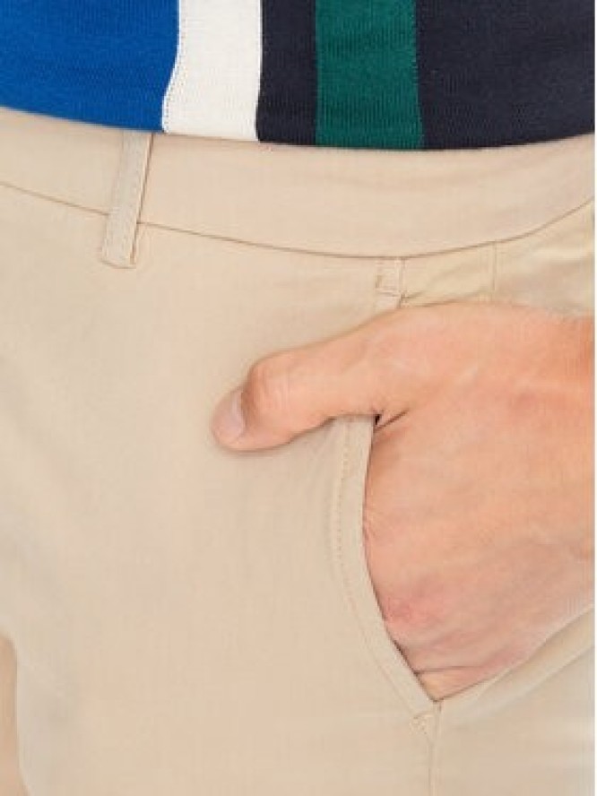 Lindbergh Szorty materiałowe 30-505044 Beżowy Slim Fit