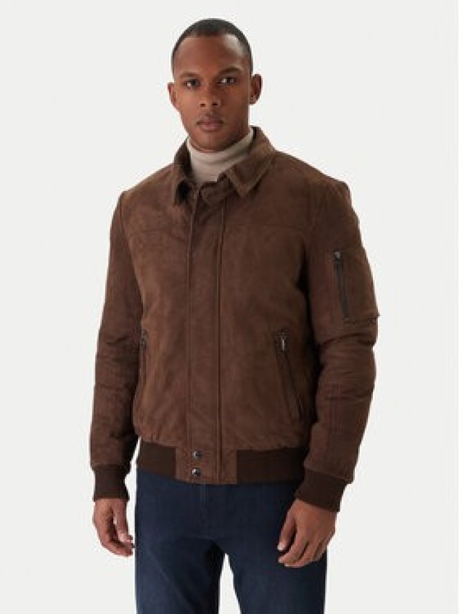 Milestone Kurtka skórzana Ms Nathan 531630 21250 Brązowy Regular Fit