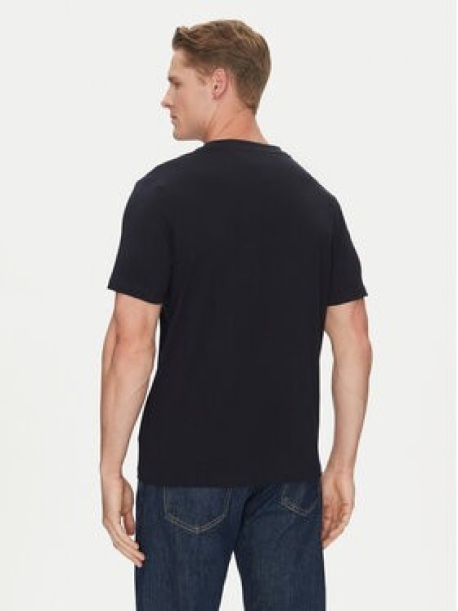 Tommy Hilfiger T-Shirt Center Stack MW0MW38621 Granatowy Regular Fit
