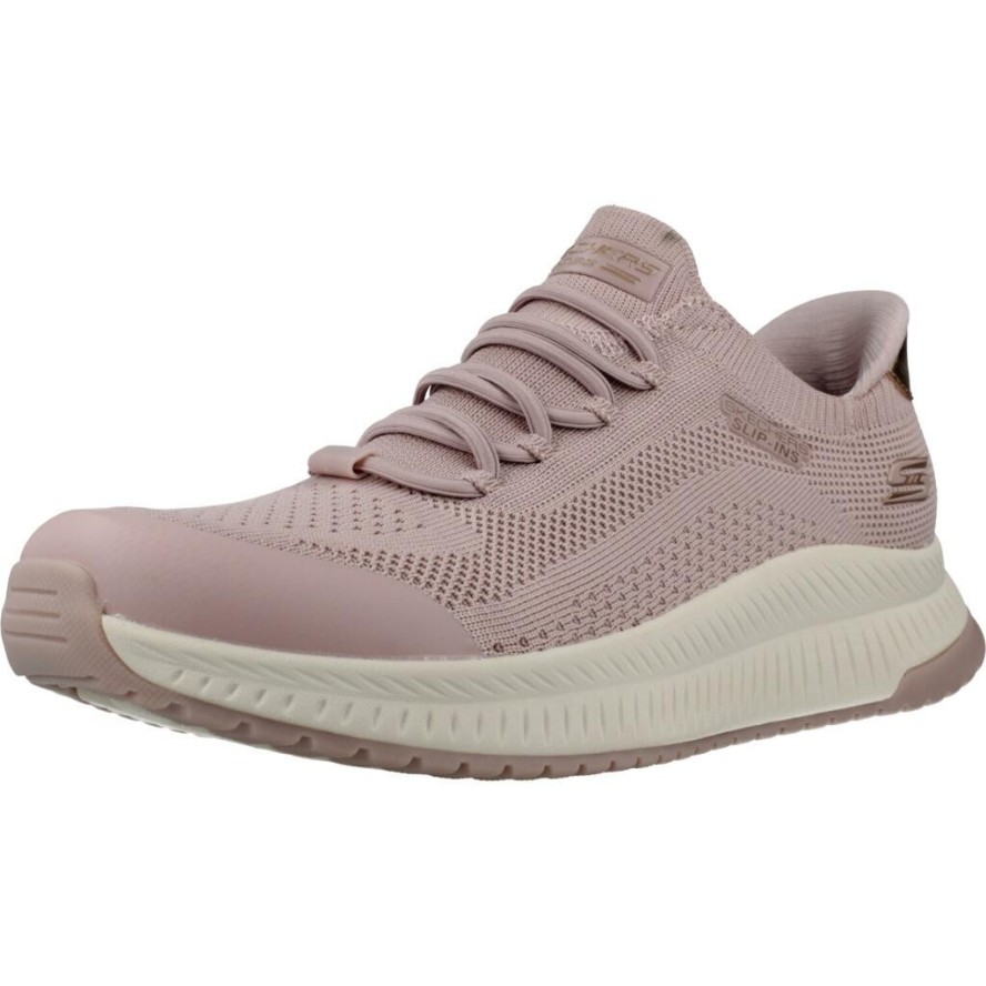 Buty SKECHERS SLIP-INS BOBS SQUAD 4 DIRE STEP Rose