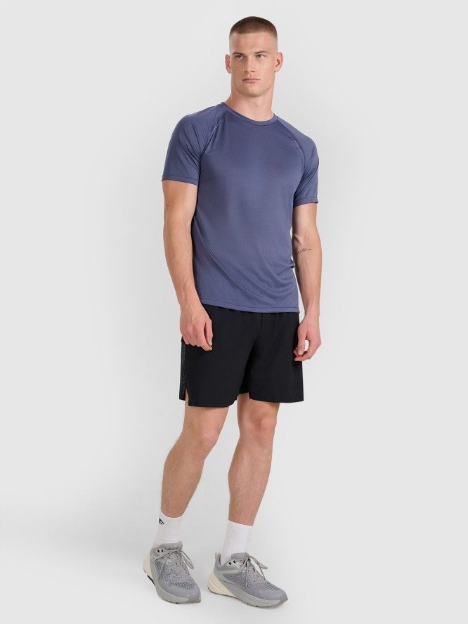 4F Koszulka do biegania szybkoschnąca męska - niebieska S