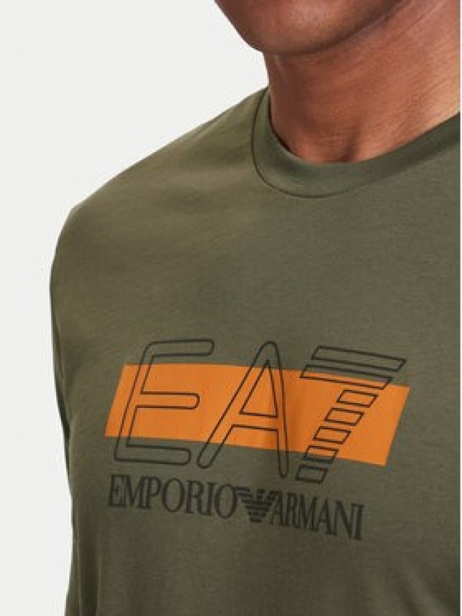 EA7 Emporio Armani T-Shirt 7M002415 AF10375 U7014 Zielony Regular Fit