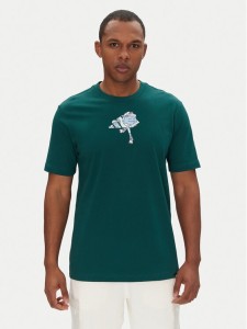 adidas T-Shirt Earth Day Graphic JI6753 Zielony Regular Fit