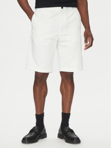 HUGO Szorty materiałowe Darik 50505857 Biały Regular Fit