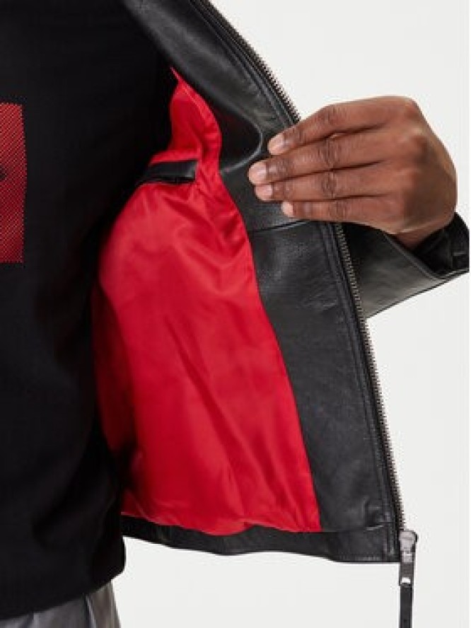 HUGO Kurtka skórzana Lokis-3 50540984 Czarny Slim Fit