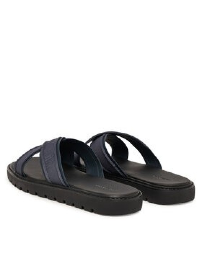 Calvin Klein Klapki Sq Molded Sandal Xcross Wb HM0HM02101 Granatowy