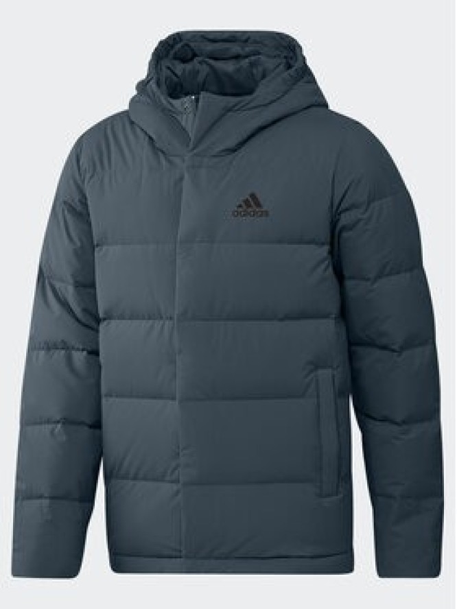 adidas Kurtka puchowa Helionic Down IK3176 Niebieski Regular Fit