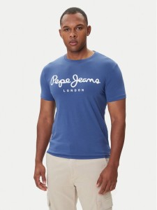 Pepe Jeans T-Shirt Original Stretch N PM5010132 Granatowy Regular Fit