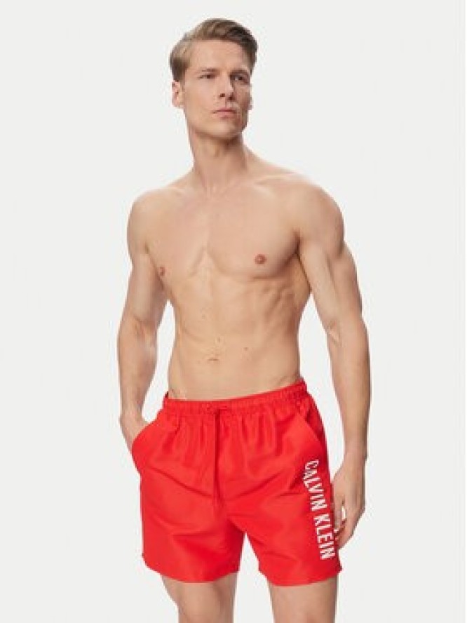 Calvin Klein Swimwear Szorty kąpielowe LV00N61047 Czerwony Regular Fit