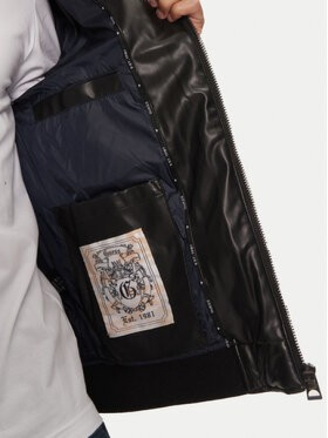 Guess Kurtka z imitacji skóry M4BL28 WGJ60 Czarny Regular Fit