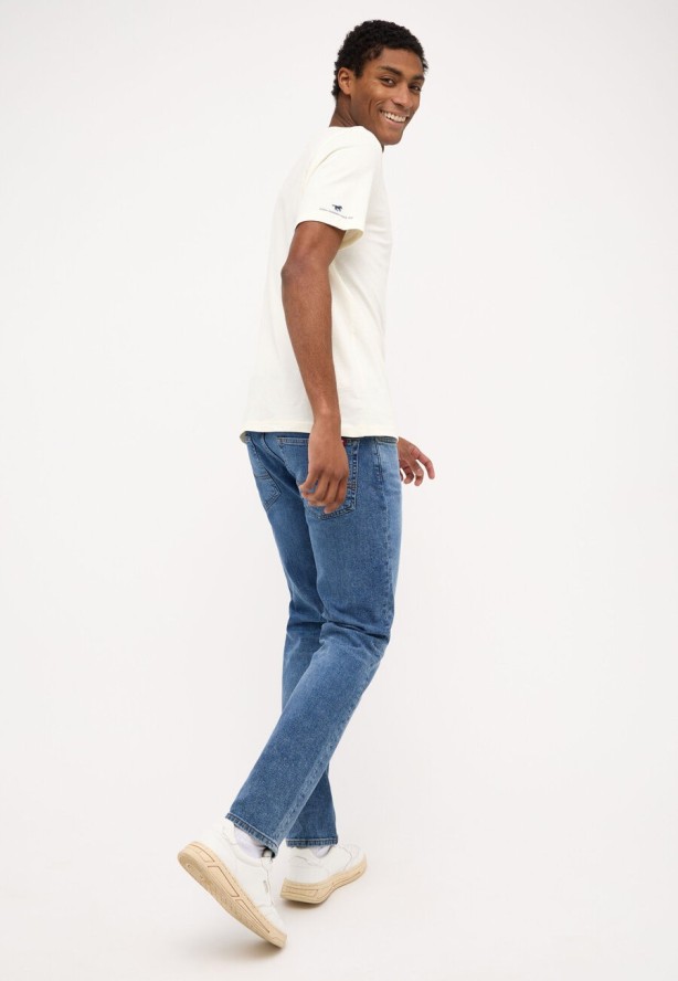 Męskie Spodnie Jeansowe MUSTANG Orlando Slim Denim Blue 1014860 5000 884