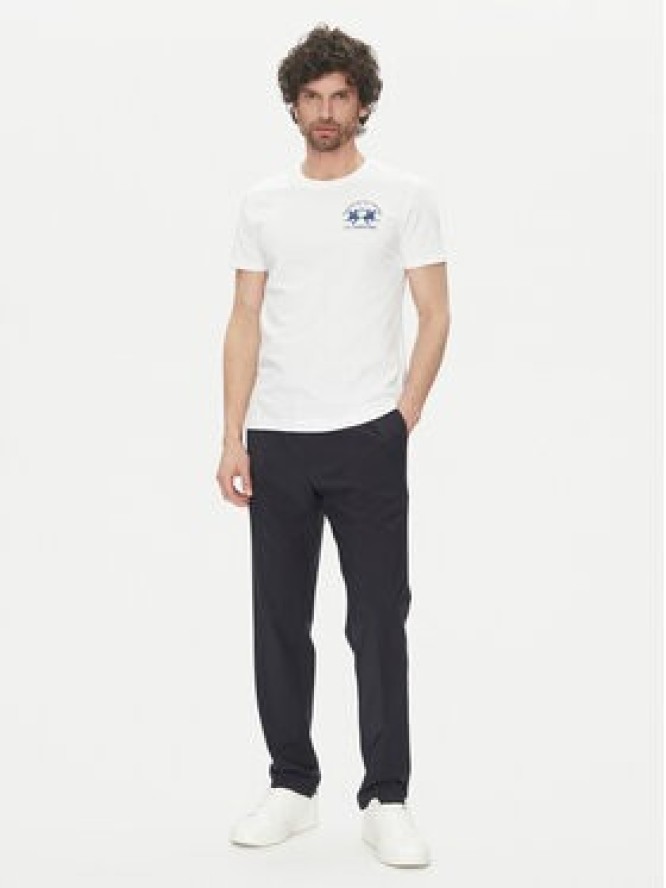 La Martina T-Shirt Vernie MAR009 JS206 Biały Regular Fit