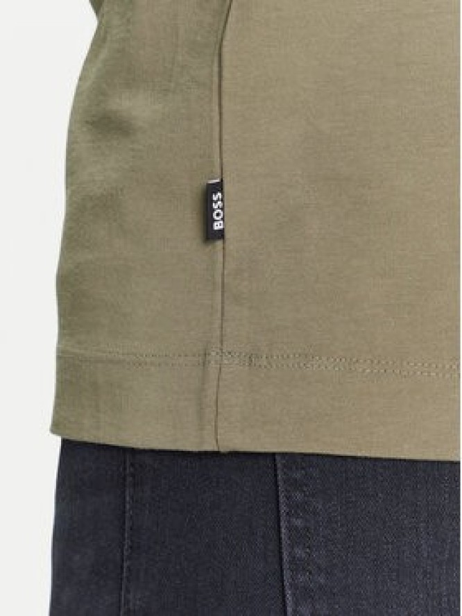 BOSS T-Shirt Thompson 01 Zielony Regular Fit