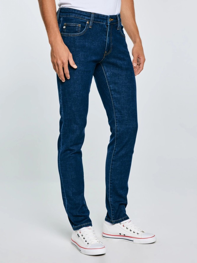 jeansy męskie skinny granatowe jeffray 663