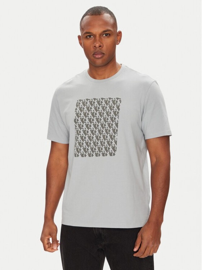Calvin Klein Jeans T-Shirt Macro Aop LV04RC841G Szary Regular Fit