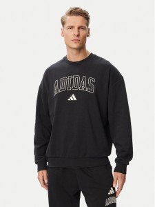 adidas Bluza Seasonal Essentials Collegiate French Terry Crew KF4252 Czarny Regular Fit