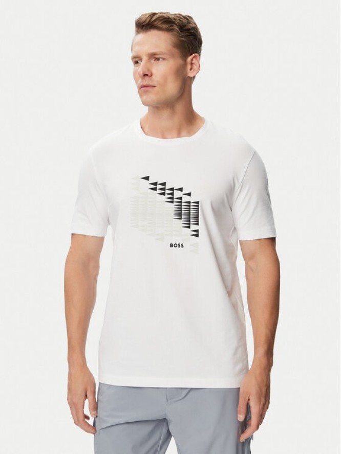 BOSS T-Shirt Network Flag 50566853 Biały Regular Fit