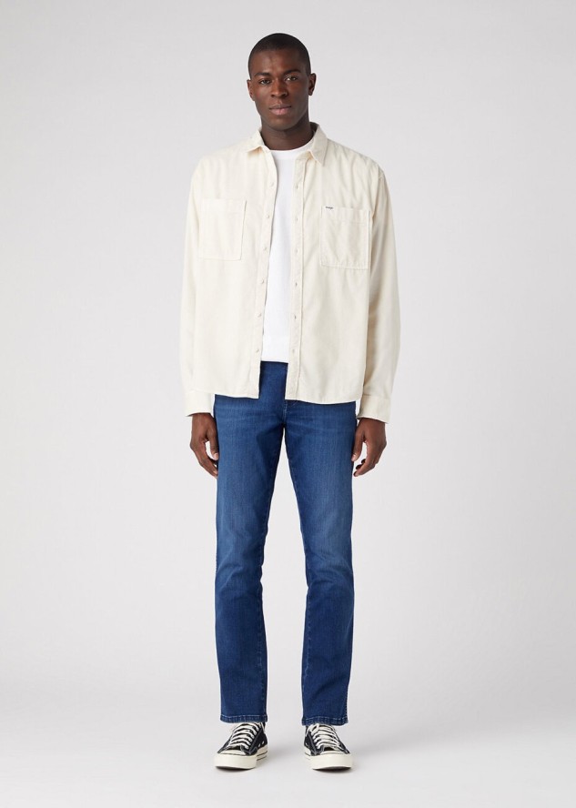 WRANGLER TEXAS SLIM MĘSKIE SPODNIE JEANSOWE APOLLO W12SMN396