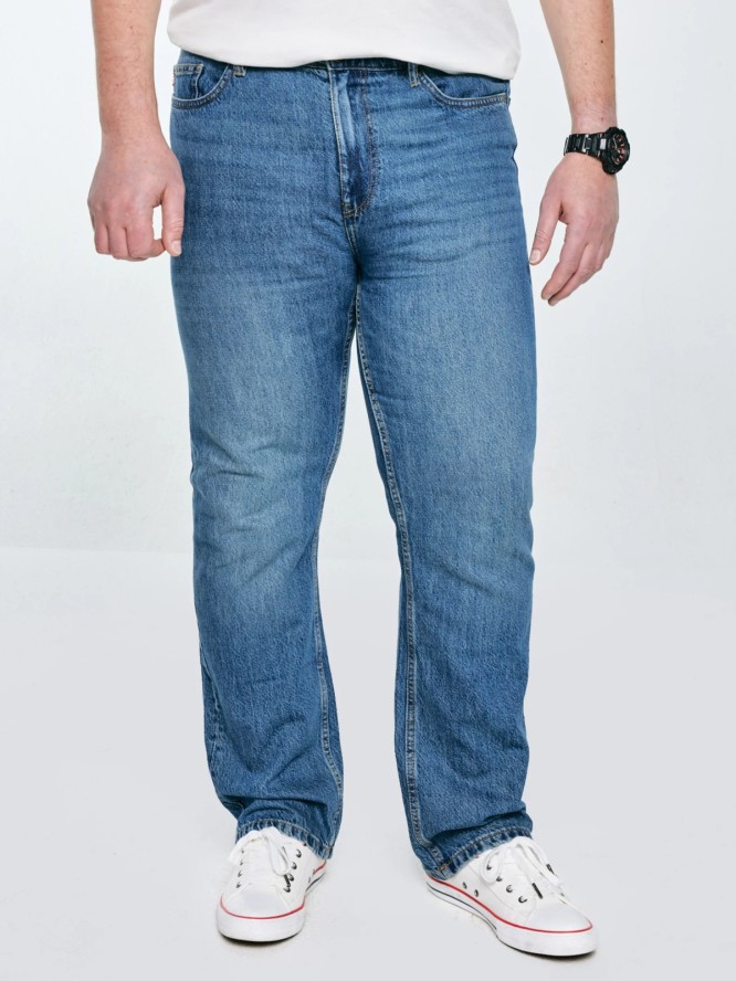 Jeansy męskie z prostą nogawką niebieskie Colt 334