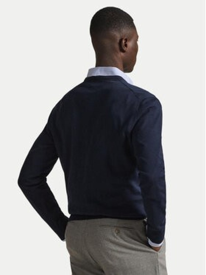 Polo Ralph Lauren Sweter Ls Sf Vn Pp 710670789004 Granatowy Slim Fit