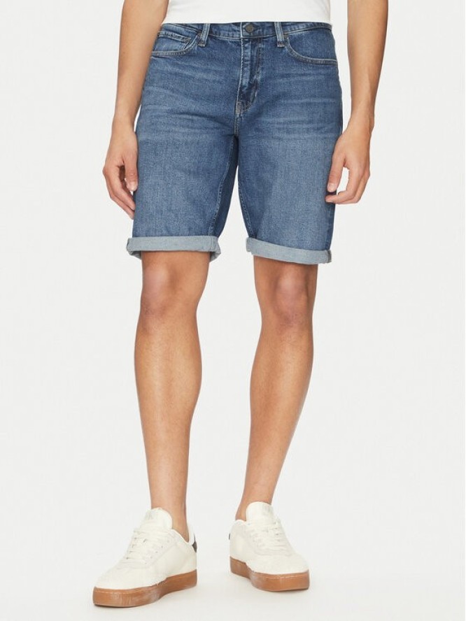 Calvin Klein Szorty jeansowe K10K114075 Niebieski Slim Fit