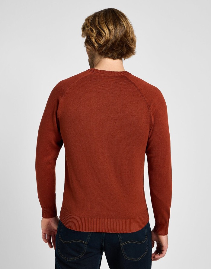 LEE MĘSKI SWETER CLEAN RAGLAN SWEATER SWEET MAPLE 112355672 LD46014970