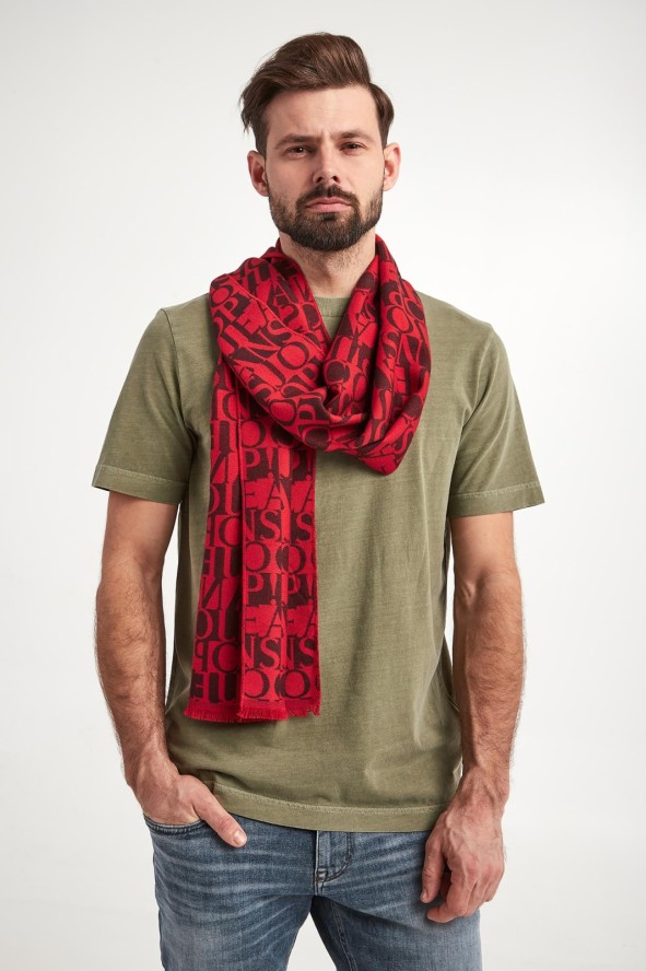 Szalik męski z logo Lex JOOP! JEANS