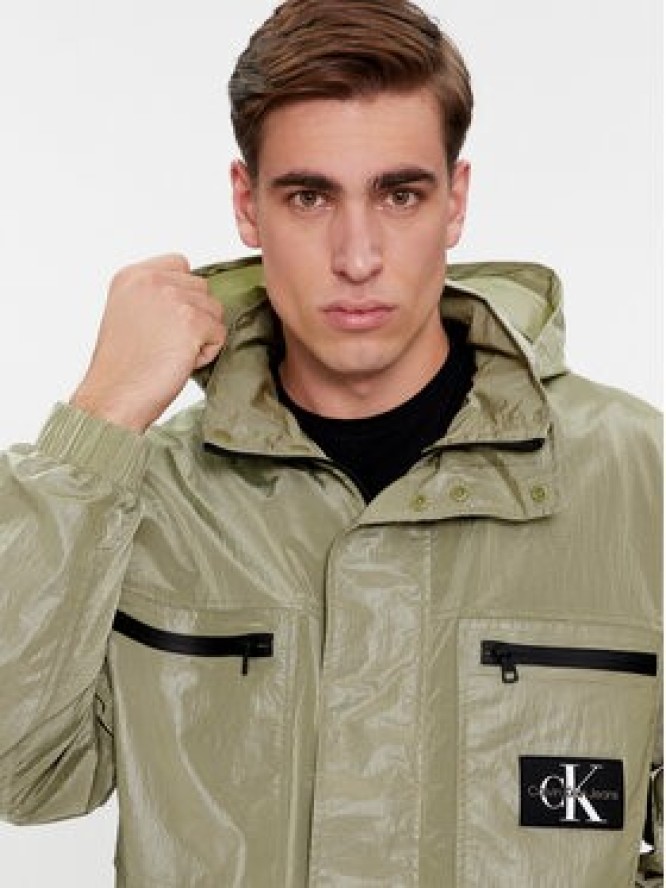 Calvin Klein Jeans Kurtka przejściowa Utility Track Jacket J30J324663 Zielony Regular Fit