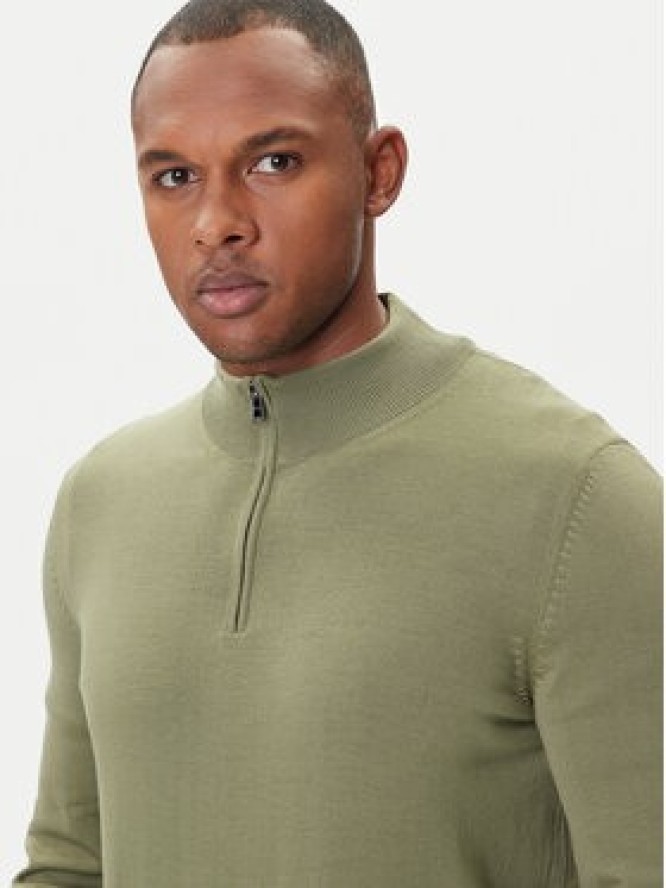 BOSS Sweter Ebenji 50528300 Zielony Regular Fit
