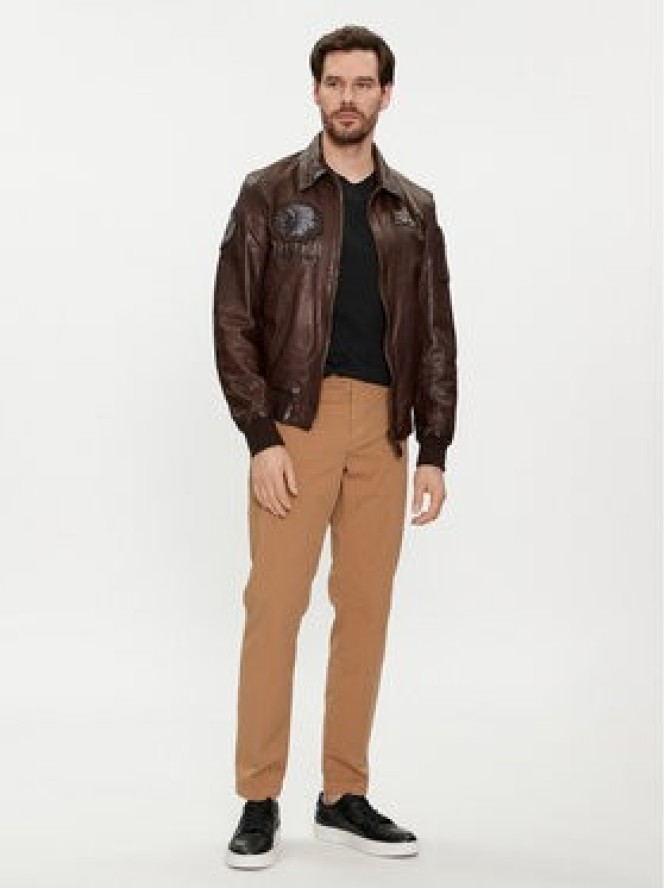 Aeronautica Militare Chinosy 241PA1597CT3293 Brązowy Regular Fit