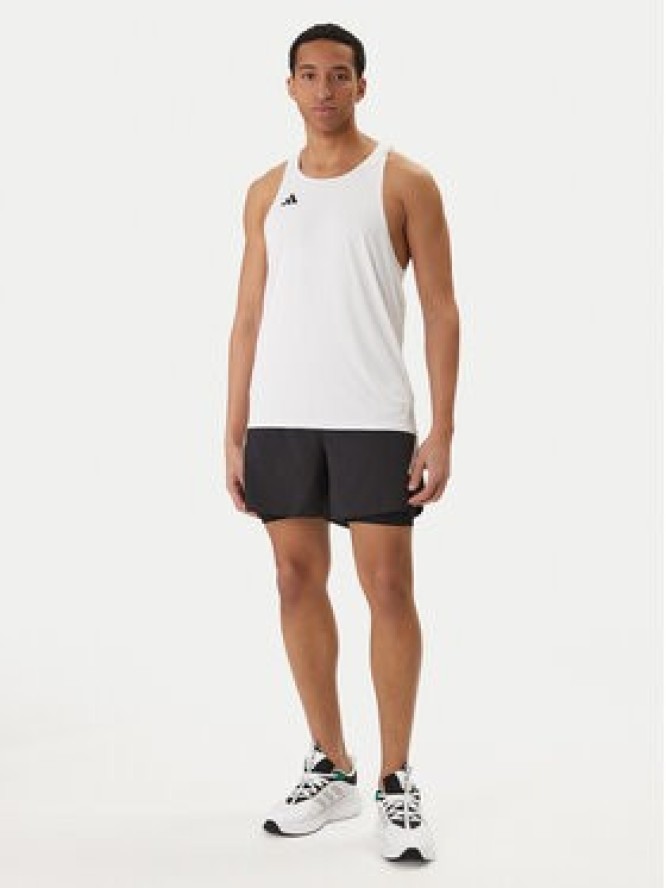 adidas Koszulka techniczna Adizero Essentials IX2853 Biały Slim Fit