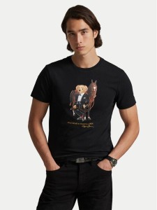 Polo Ralph Lauren T-Shirt 710P08093002 Czarny Custom Slim Fit