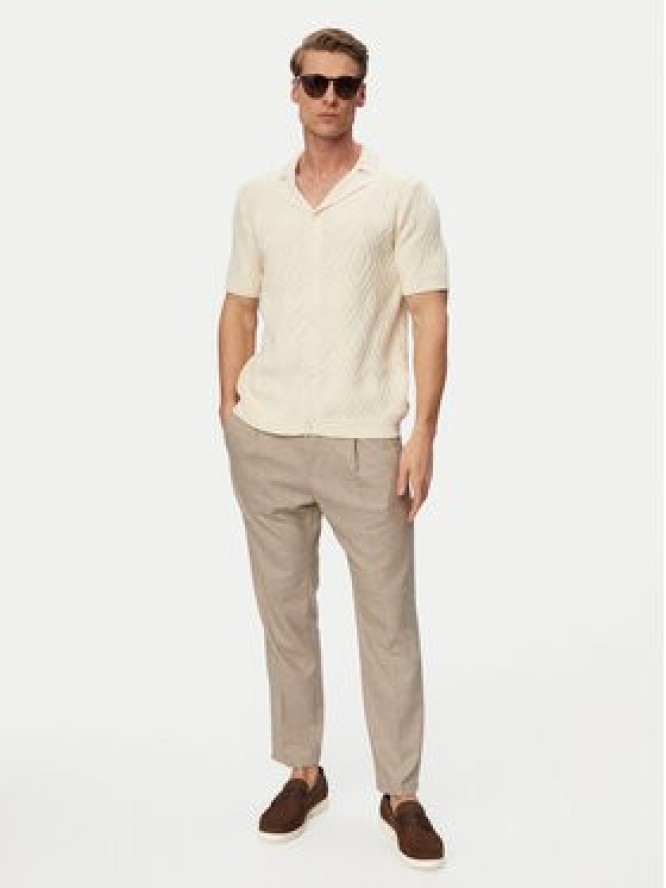 JOOP! Jeans Koszula Diamor 30101667 Kremowy Regular Fit