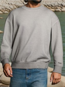 Bluza crewneck - brązowy