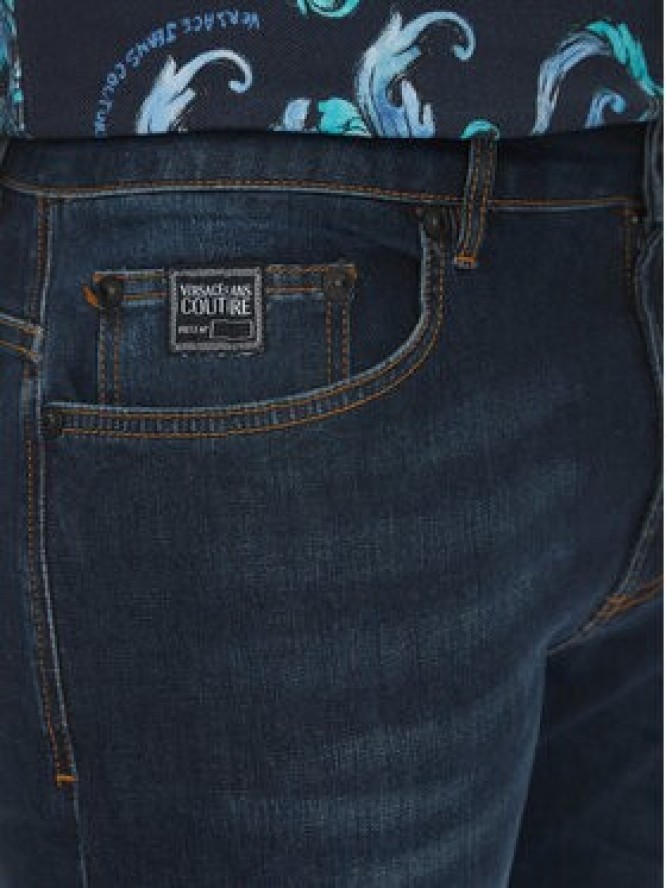 Versace Jeans Couture Jeansy 78GAB5D0 Granatowy Slim Fit
