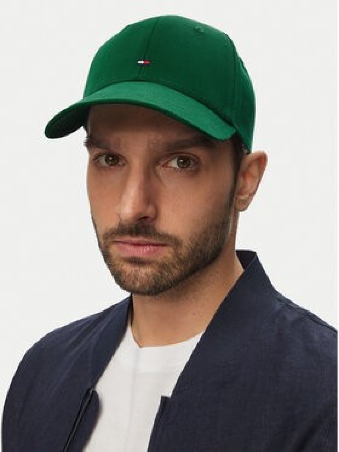 Tommy Hilfiger Czapka z daszkiem Th Flag Cotton 6 Panel Cap AM0AM13008 Zielony