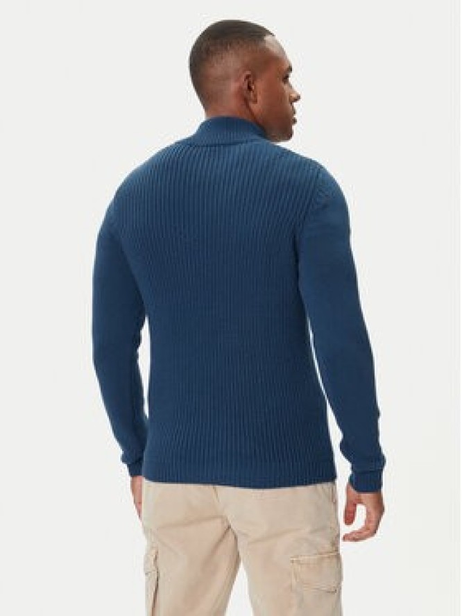 Aeronautica Militare Sweter 252MA1572UL00409 Niebieski Slim Fit