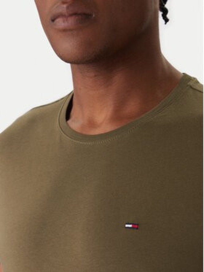 Tommy Jeans T-Shirt DM0DM04411 Zielony Slim Fit