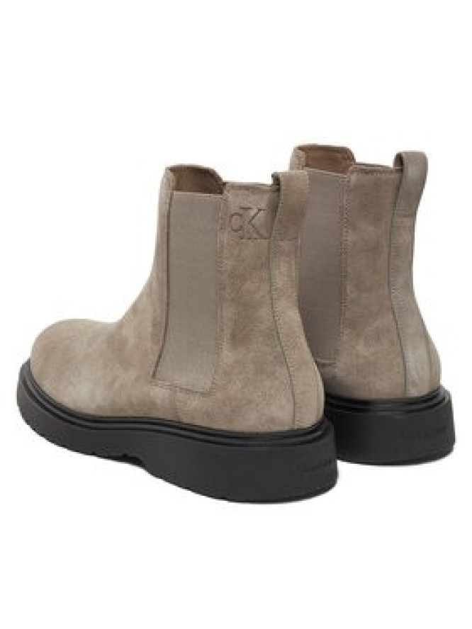 Calvin Klein Sztyblety Combat Ess Chelsea Boot Su YM0YM01372 Beżowy