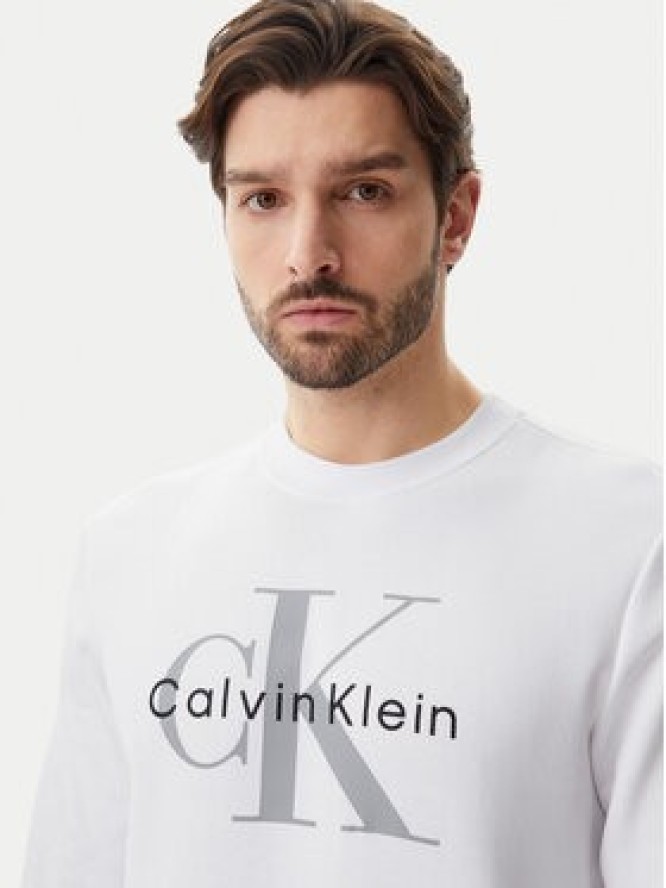 Calvin Klein Jeans Bluza LV040BM801 Biały Regular Fit