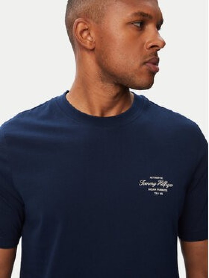 Tommy Hilfiger T-Shirt Nautical MW0MW44258 Granatowy Regular Fit