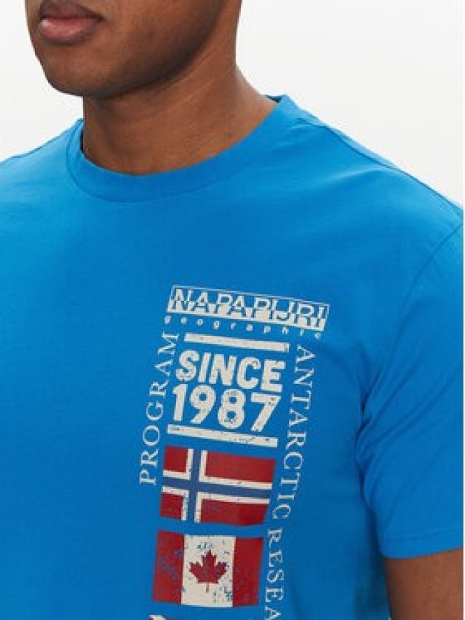 Napapijri T-Shirt S-Turin NP0A4HQG Niebieski Regular Fit