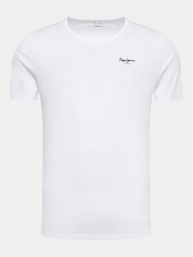 Pepe Jeans Komplet t-shirtów Pepe Tshirt 2P PMU10976 Biały Regular Fit