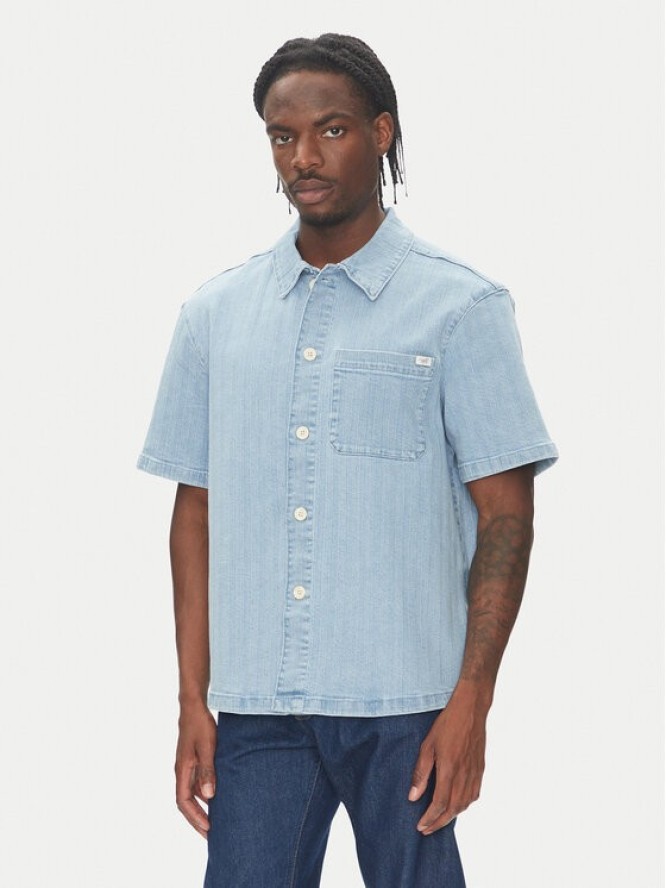 Mustang Koszula jeansowa Phoenix 1016653 Niebieski Boxy Fit