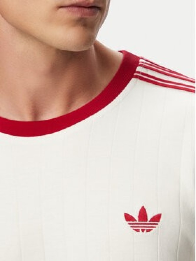 adidas T-Shirt Drop Needle 3 Stripes Tee KS7449 Biały Regular Fit
