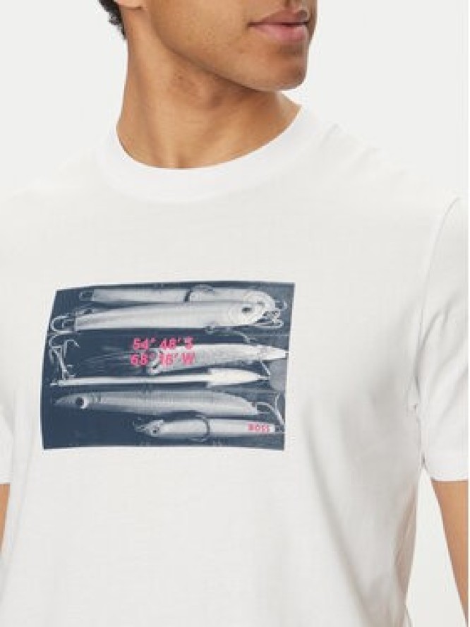 BOSS T-Shirt Dune 50539194 Écru Regular Fit